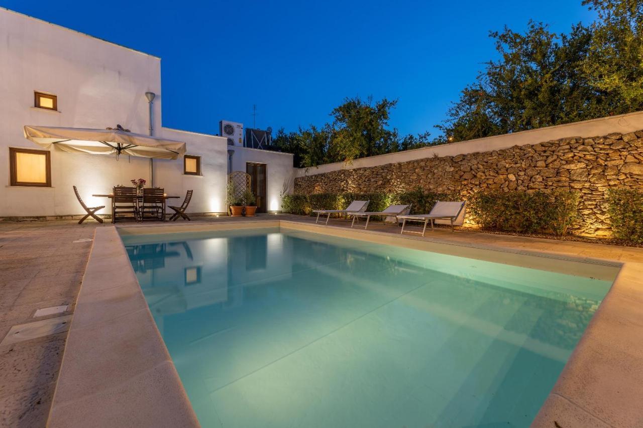 Courtyard With Pool Villa Racale Bagian luar foto